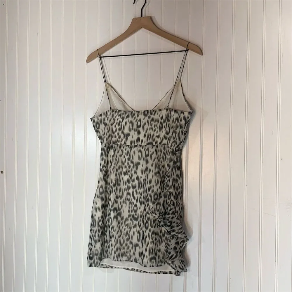 Y2K Superdown Leopard Print Ruffle Mini Dress M – Revolve Clubwear Sexy - Picture 2 of 7